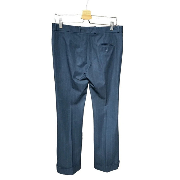 JOSEPH Rocket Gabardine Stripe Jacquard Navy Blue Trouser Pants Size 42 / US 10 - Picture 5 of 11